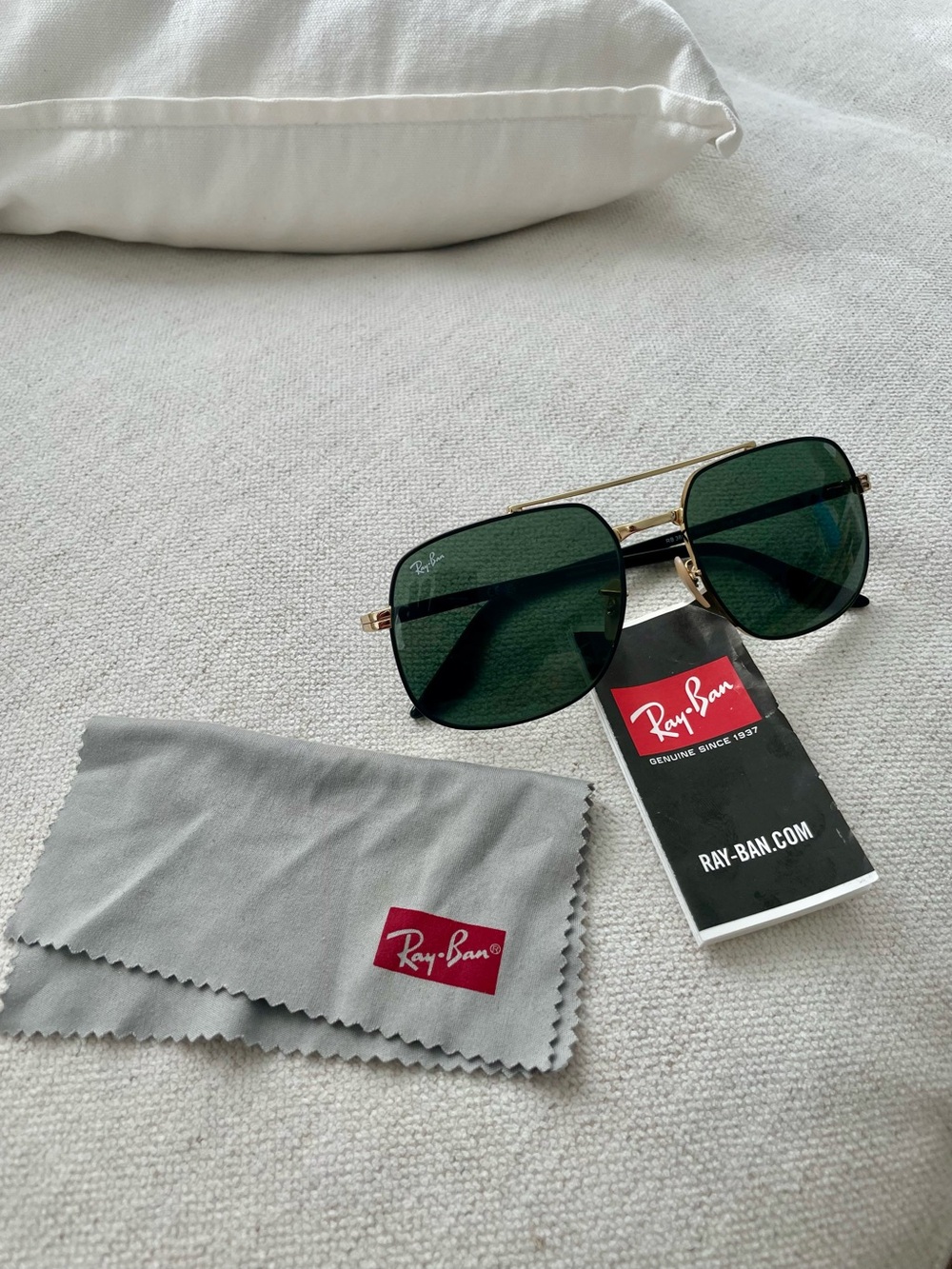 Ray-Ban 3699 Black Lenses with Gold Frame Sunglasses